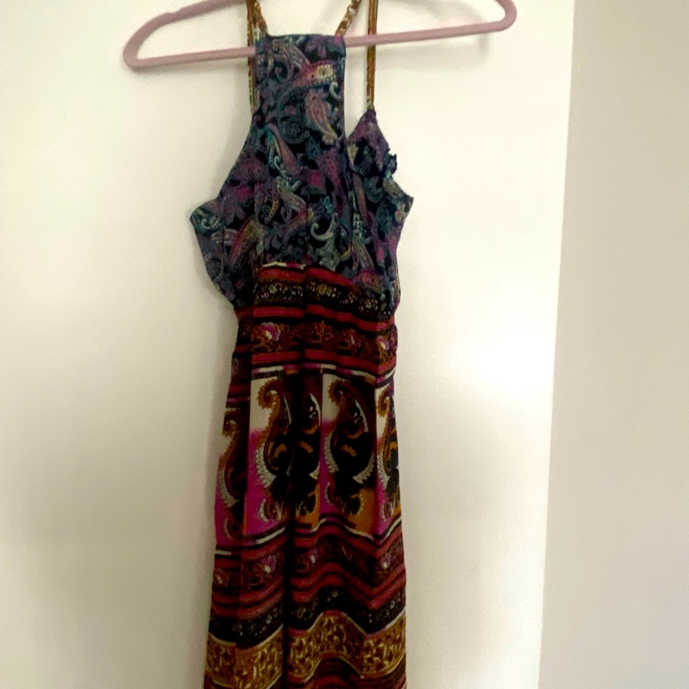 Karma Highway short green boho dress